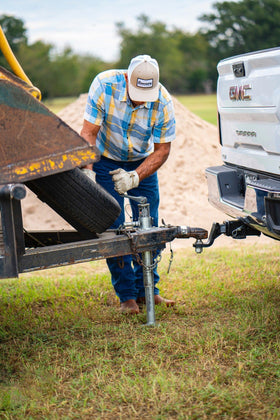 The Ultimate Trailer Jack zinc-coated texture demonstrating corrosion resistance