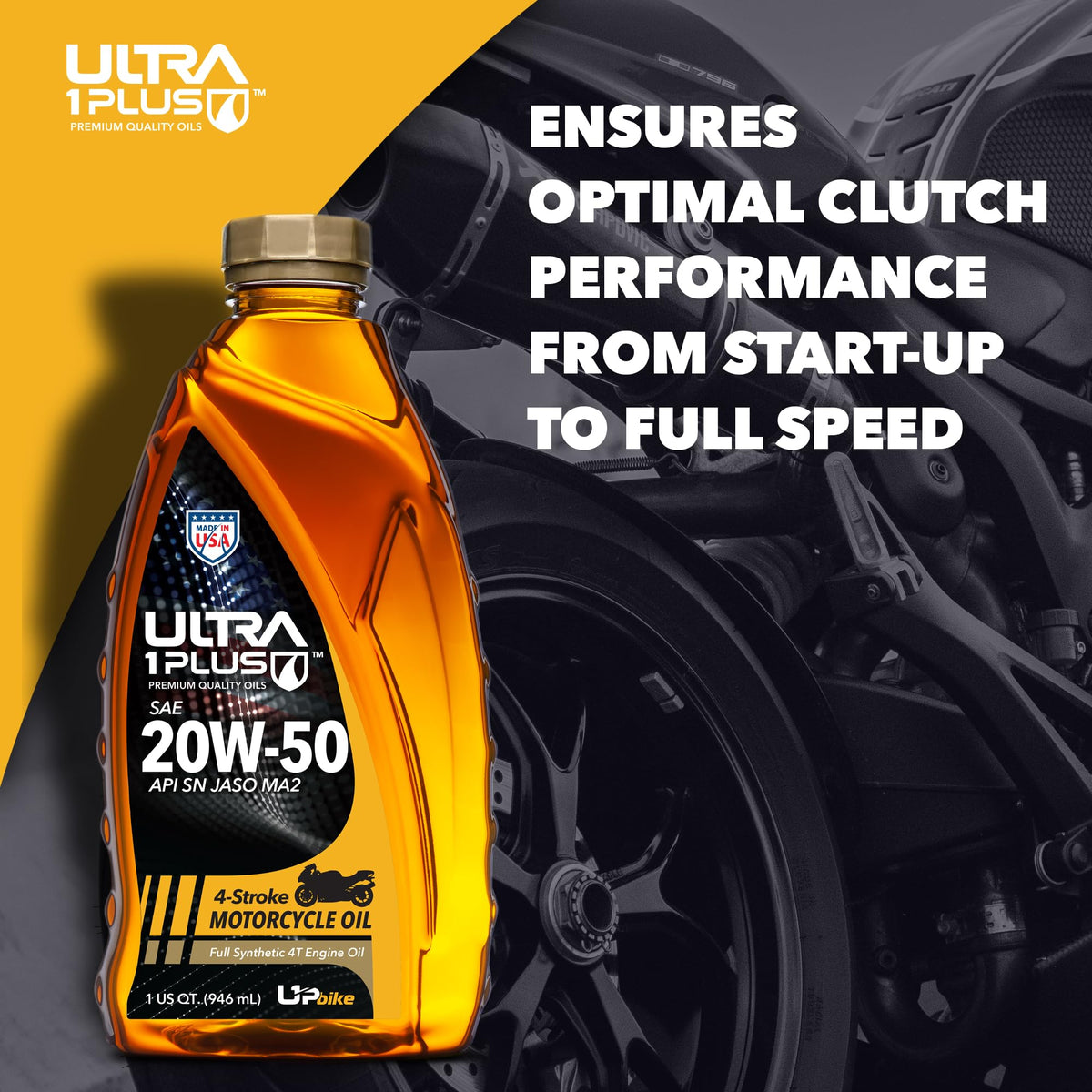 ULTRA 1PLUS oil texture close-up demonstrating smooth synthetic viscosity and heat resistance