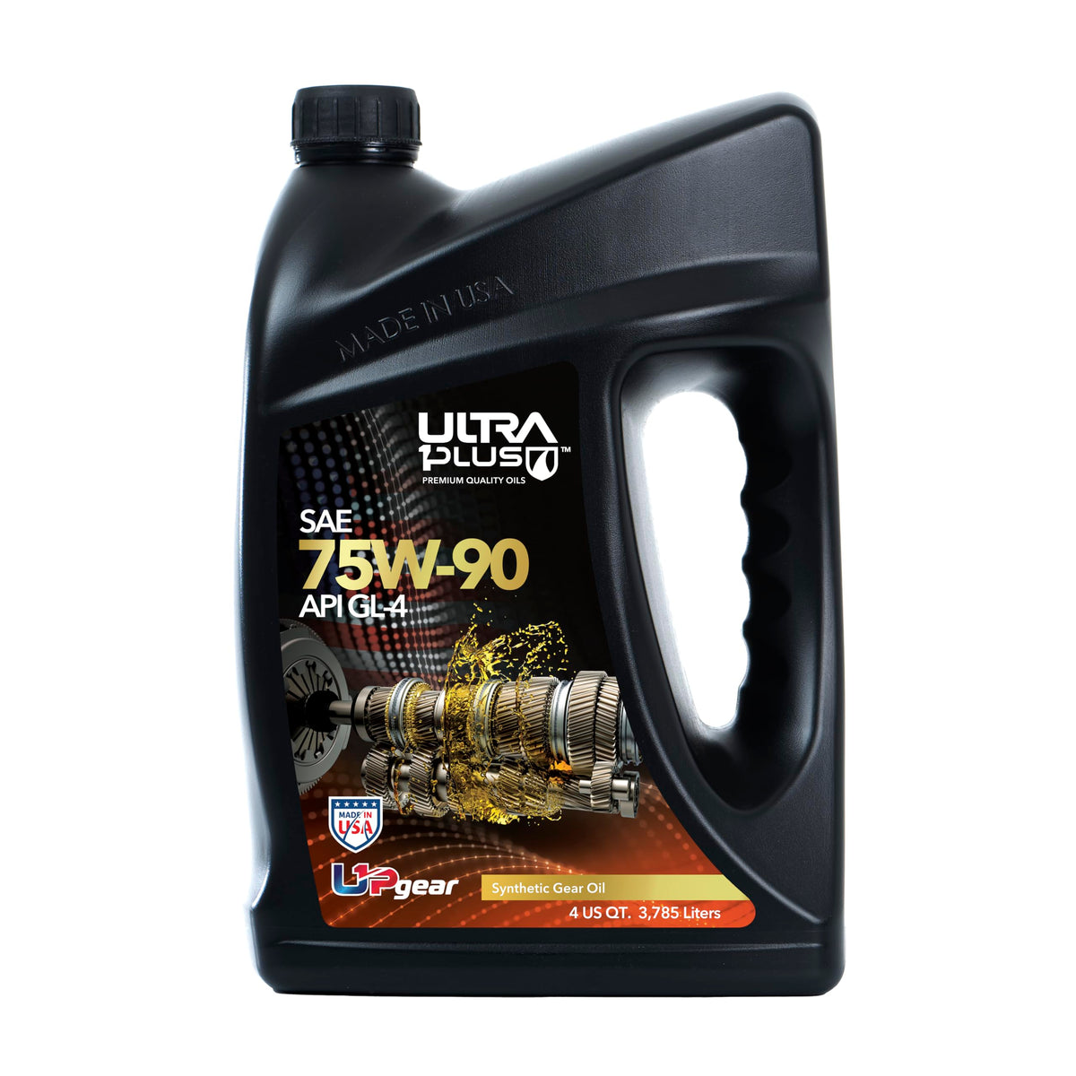 ULTRA 1PLUS front view of 1 gallon jug showing product branding and capacity, clear identification benefit