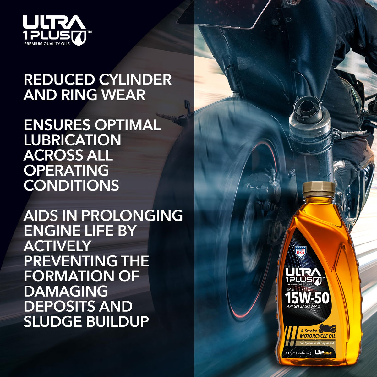ULTRA 1PLUS installed in motorcycle engine demonstrating fit and protection