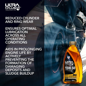 ULTRA 1PLUS installed in motorcycle engine demonstrating fit and protection