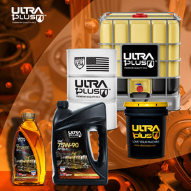 ULTRA 1PLUS label closeup showing API GL-4 and viscosity specs
