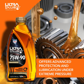 ULTRA 1PLUS pouring from container into gear case demonstrating easy pour spout