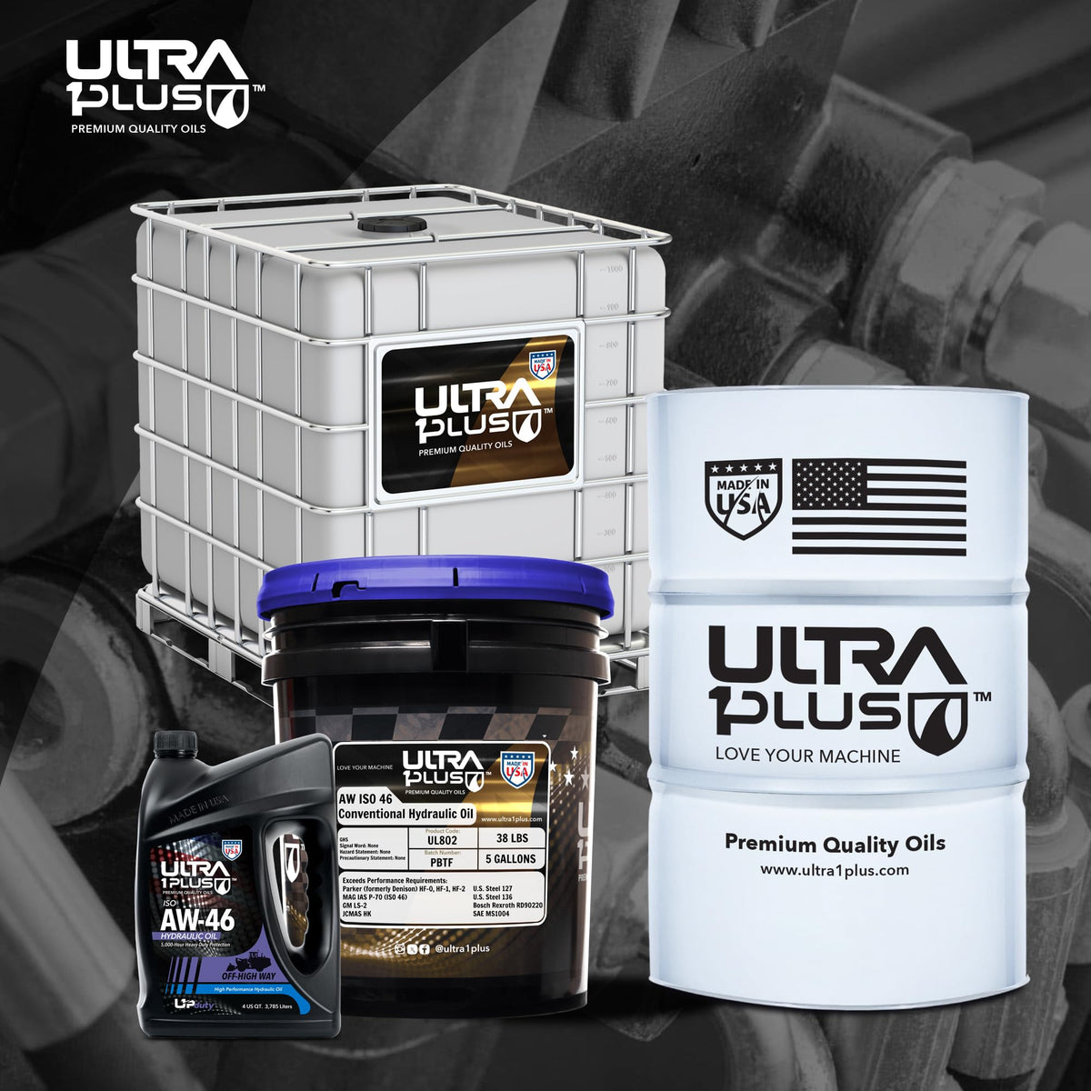 ULTRA 1PLUS containers stacked on shelf showing easy storage and ready supply