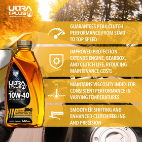 Viscous oil stream from ULTRA 1PLUS demonstrating stable viscosity and protection