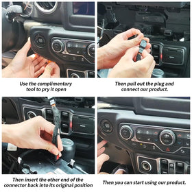 UltraEra installed behind the center console displaying discreet placement and no visible wires