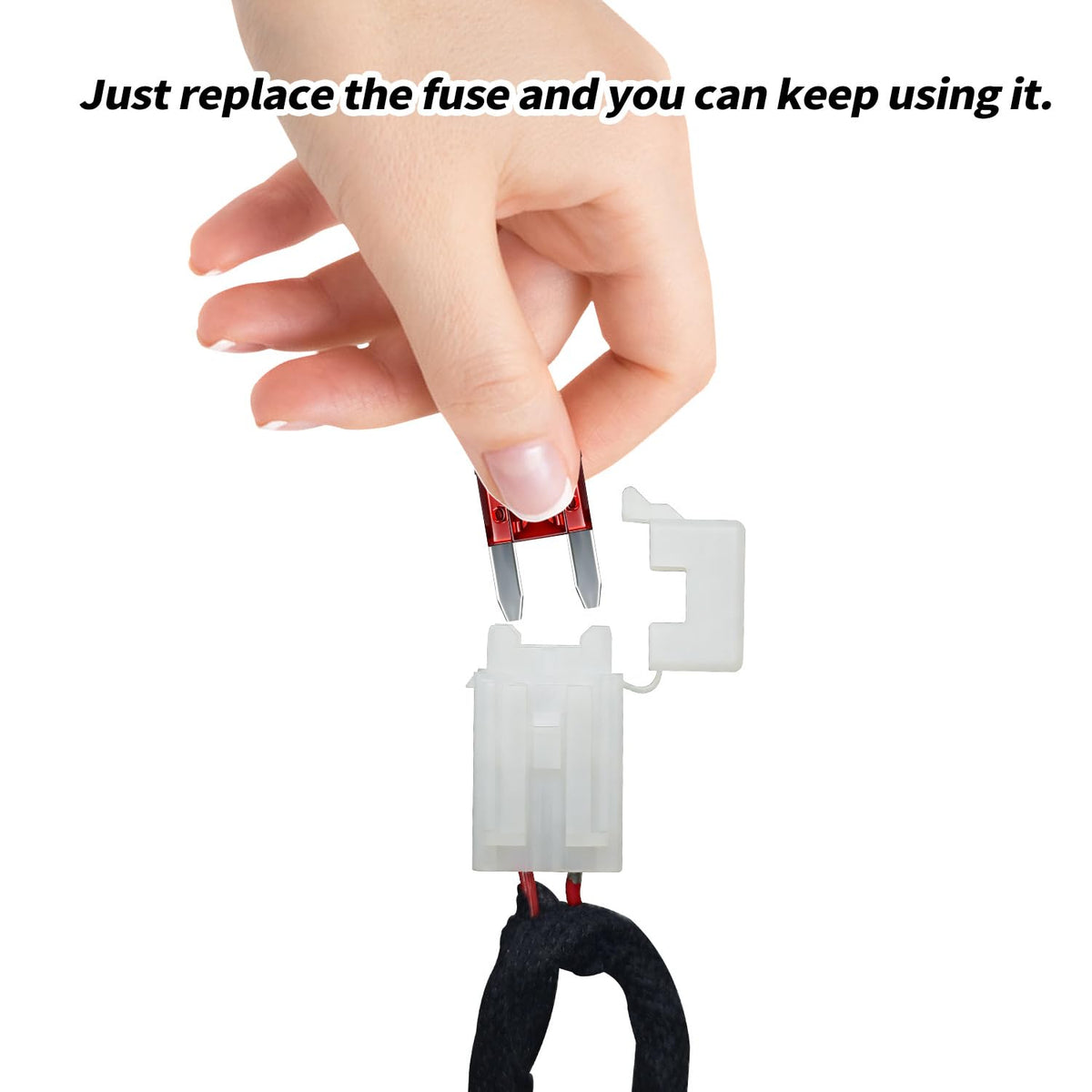 UltraEra wiring connector closeup highlights factory-fit, no-cut benefit