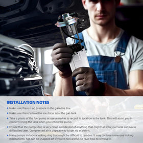 ultramindz fuel pump beside ruler showing accurate size for fitment planning