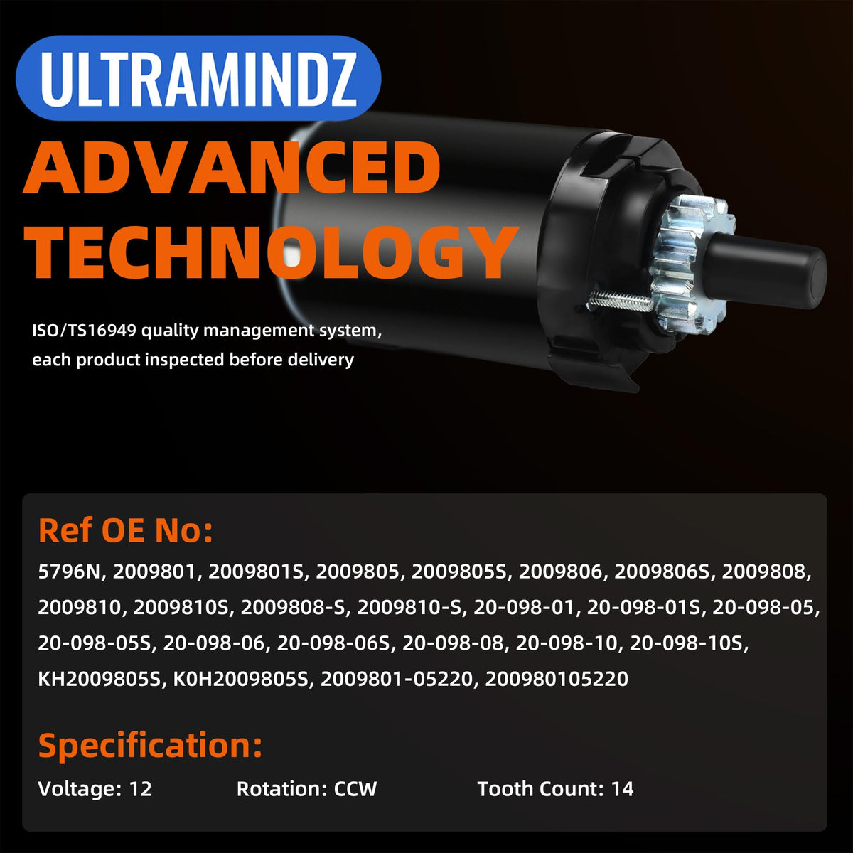 ultramindz starter installed on a Kohler SV engine demonstrating correct compatibility