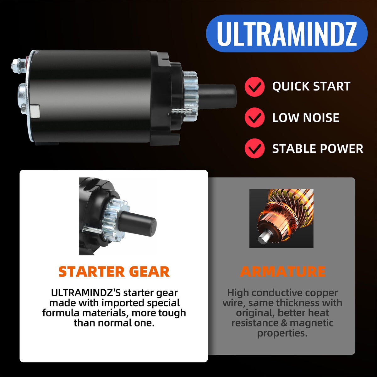 ultramindz starter next to ruler showing size and scale for easy replacement choice