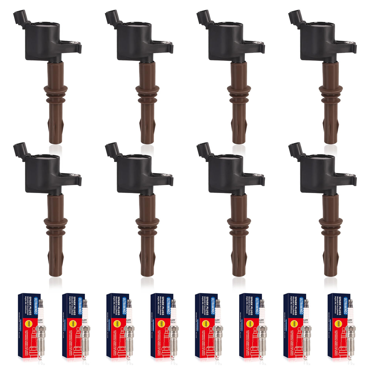 ultramindz spark plug close-up on electrode, demonstrates quality and reliable spark
