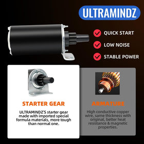 ultramindz starter part number label showing OE references for verification