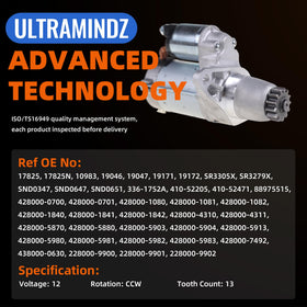 ultramindz starter mounting flange detail for correct bolt alignment
