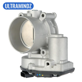 ultramindz throttle body valve closeup showing smooth bore for improved airflow consistency