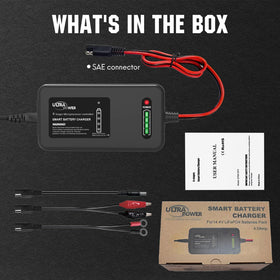 ULTRAPOWER next to a hand for scale illustrating pocket-sized portability and convenience