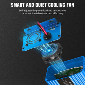ULTRAPOWER held in hand for size comparison demonstrating compact portability and easy mounting