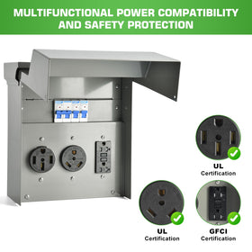 Umaogus breaker terminal board close-up with labeled wiring guide to speed safe installation