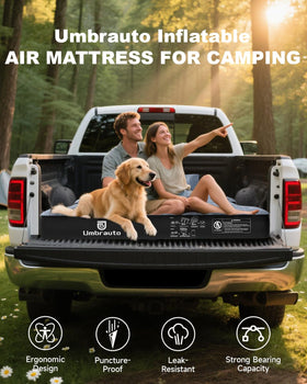 Umbrauto folded mattress inside carry bag for easy transport and storage