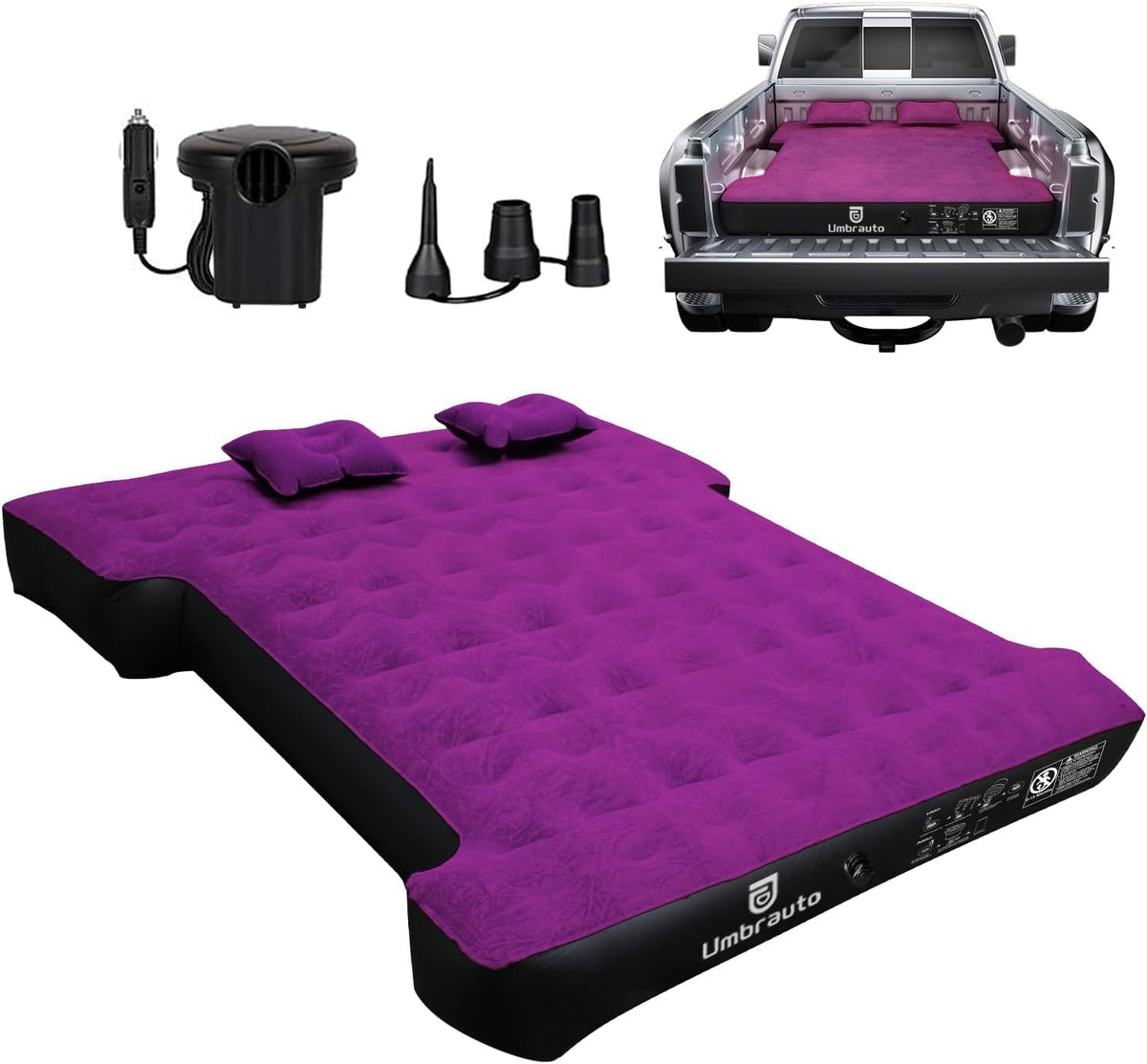 Umbrauto front view of packed mattress showing product and color for easy identification
