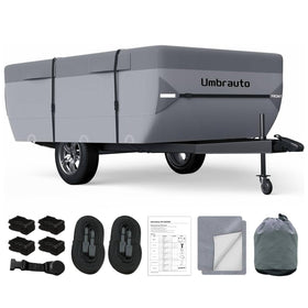 Umbrauto front view of cover showing full top protection and weather resistance