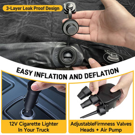 Umbrauto electric pump with 3m power cable for fast truck-bed inflation
