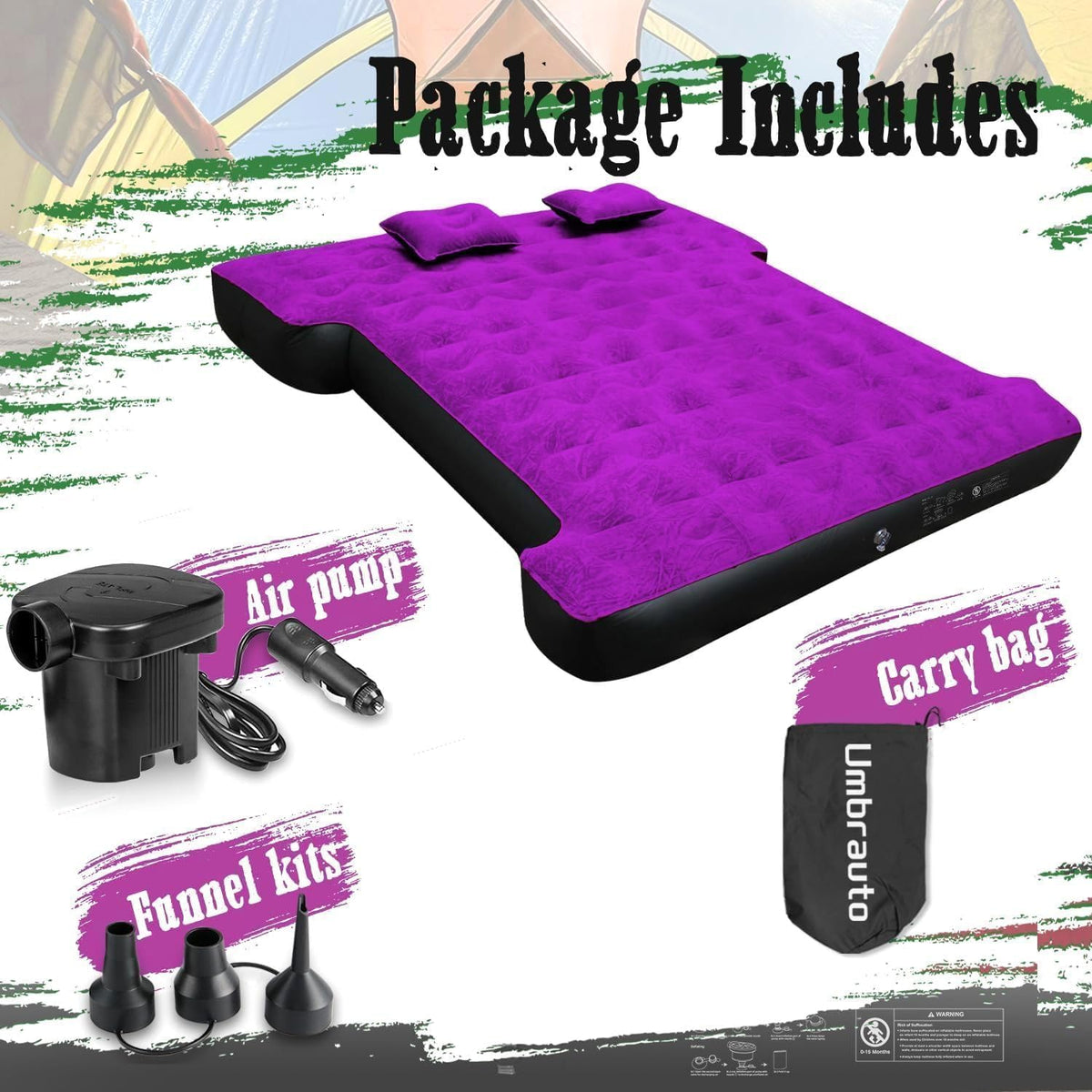 Umbrauto repair patches and accessories laid out to show quick field fixes