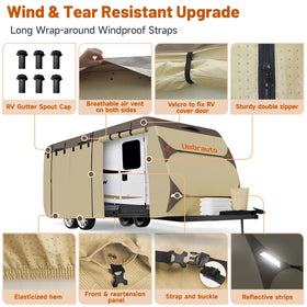 Umbrauto storage bag with included accessories organized for convenience