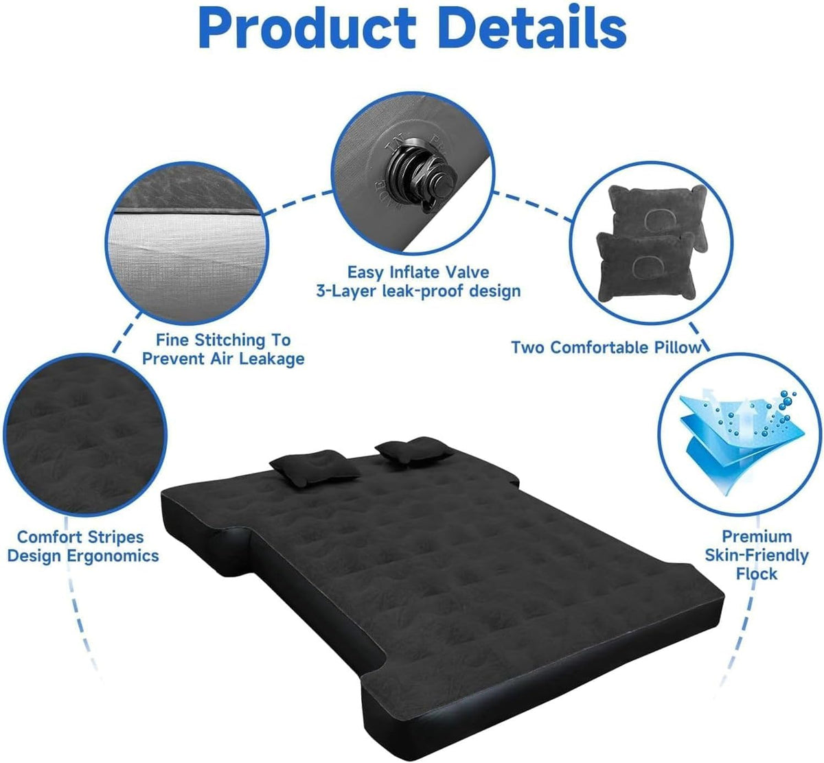 Umbrauto mattress supporting two people to show weight capacity and comfort