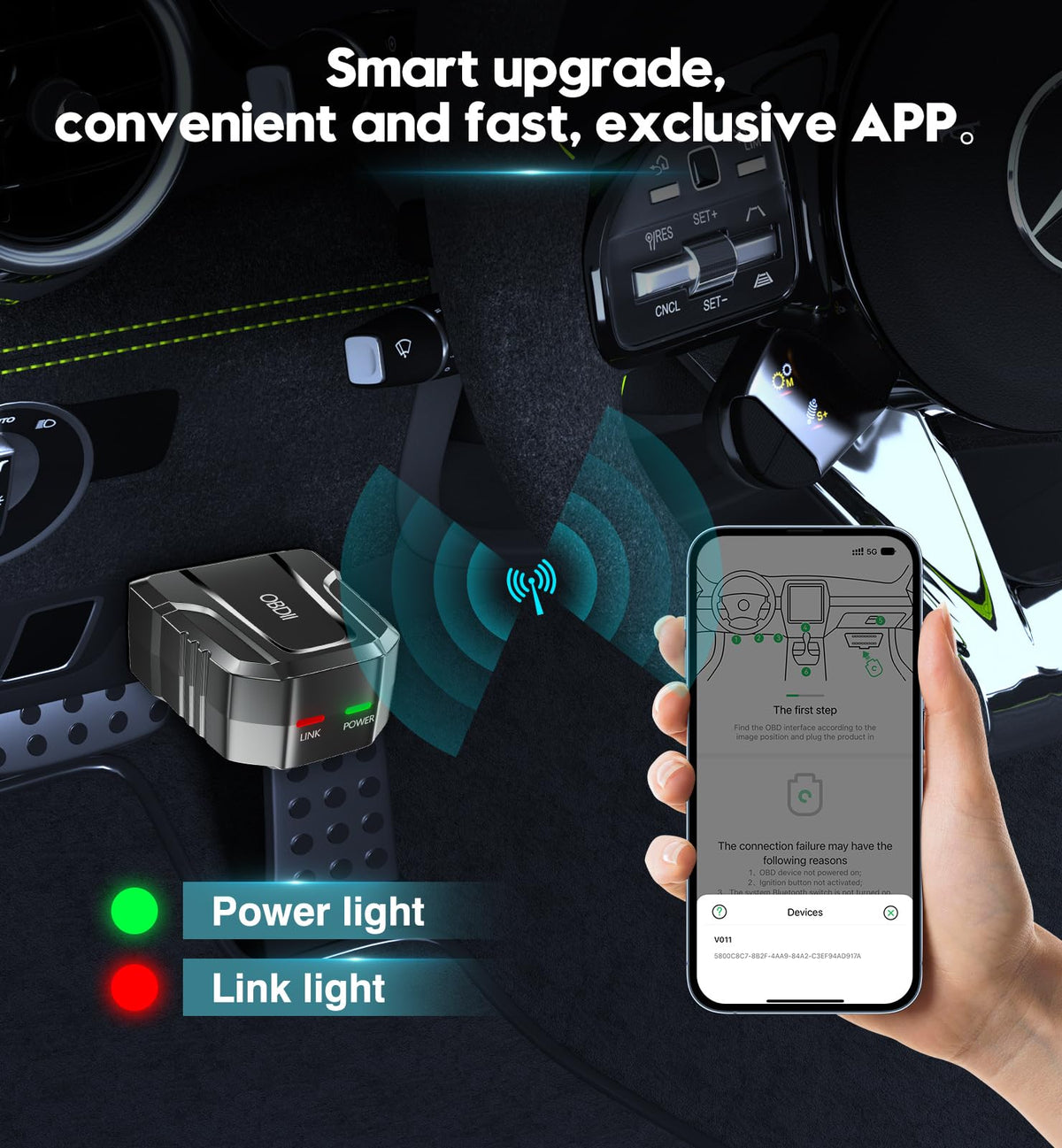 Smartphone displaying UMEIJA app live-data graphs for clear diagnostics