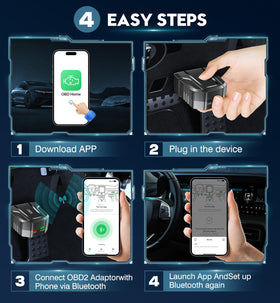 UMEIJA V011 plugged into a car OBD2 port demonstrating quick installation