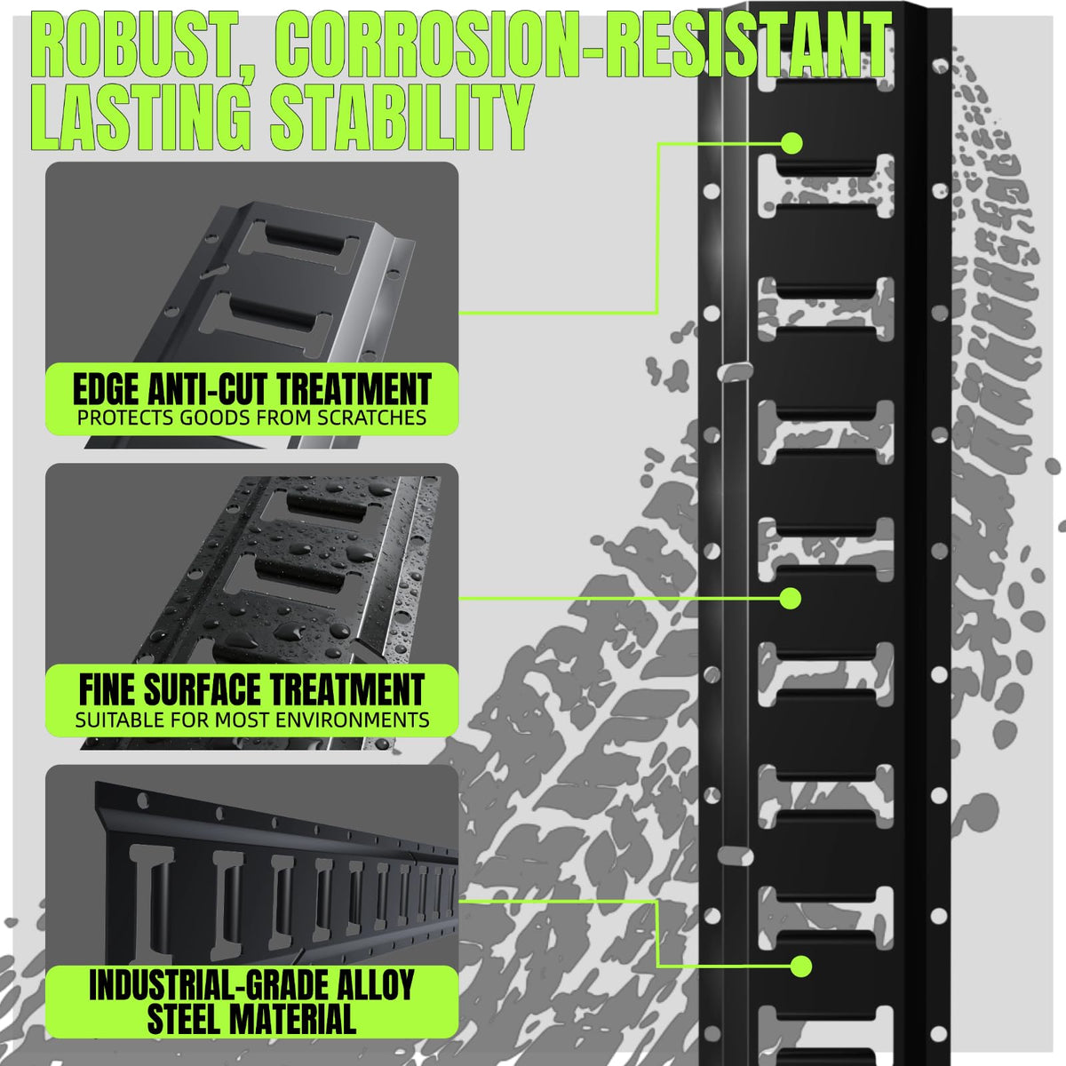 UMIRO rail mounted on van sidewall showing strong attachment and safer cargo transport