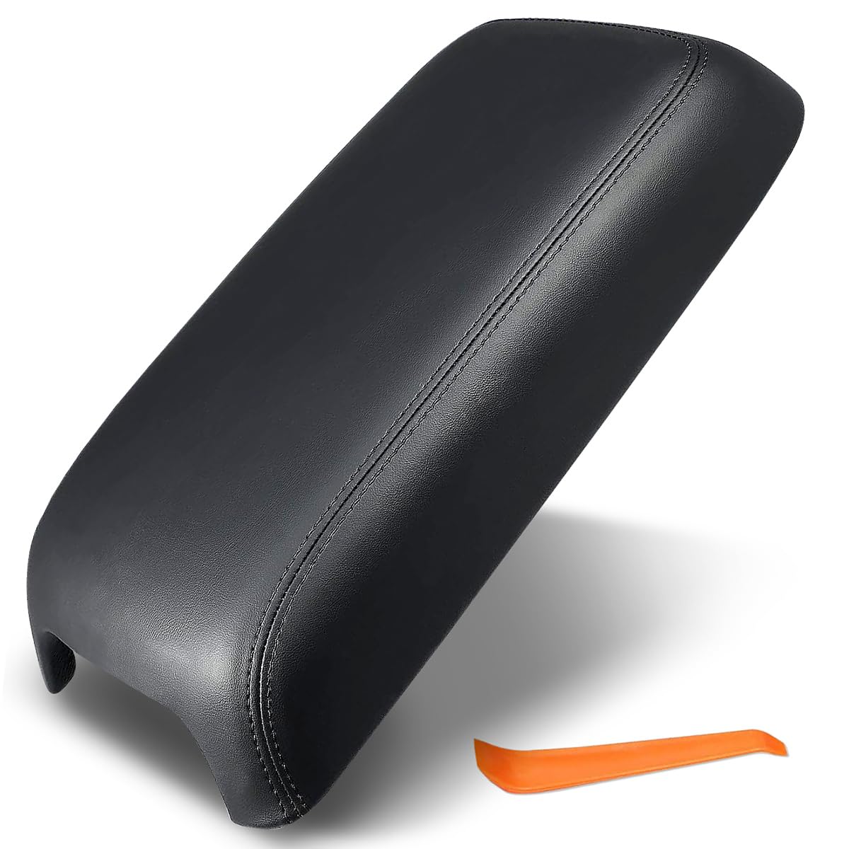 UMISHI front view of armrest lid showing clean PU leather and improved appearance