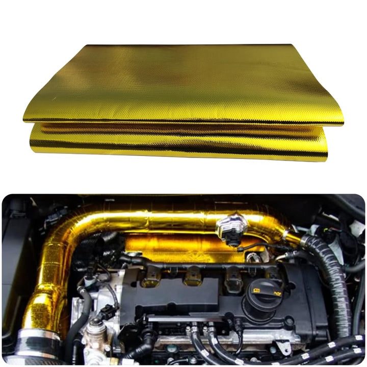 Ummickl gold heat wrap front view showing reflective surface protecting components