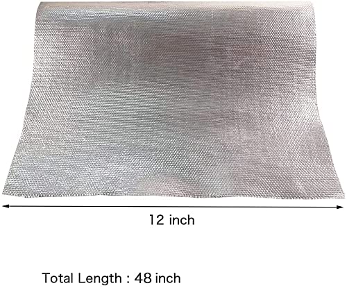 Ummickl mat installed under hood protecting vehicle components from radiant heat