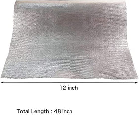 Ummickl mat installed under hood protecting vehicle components from radiant heat