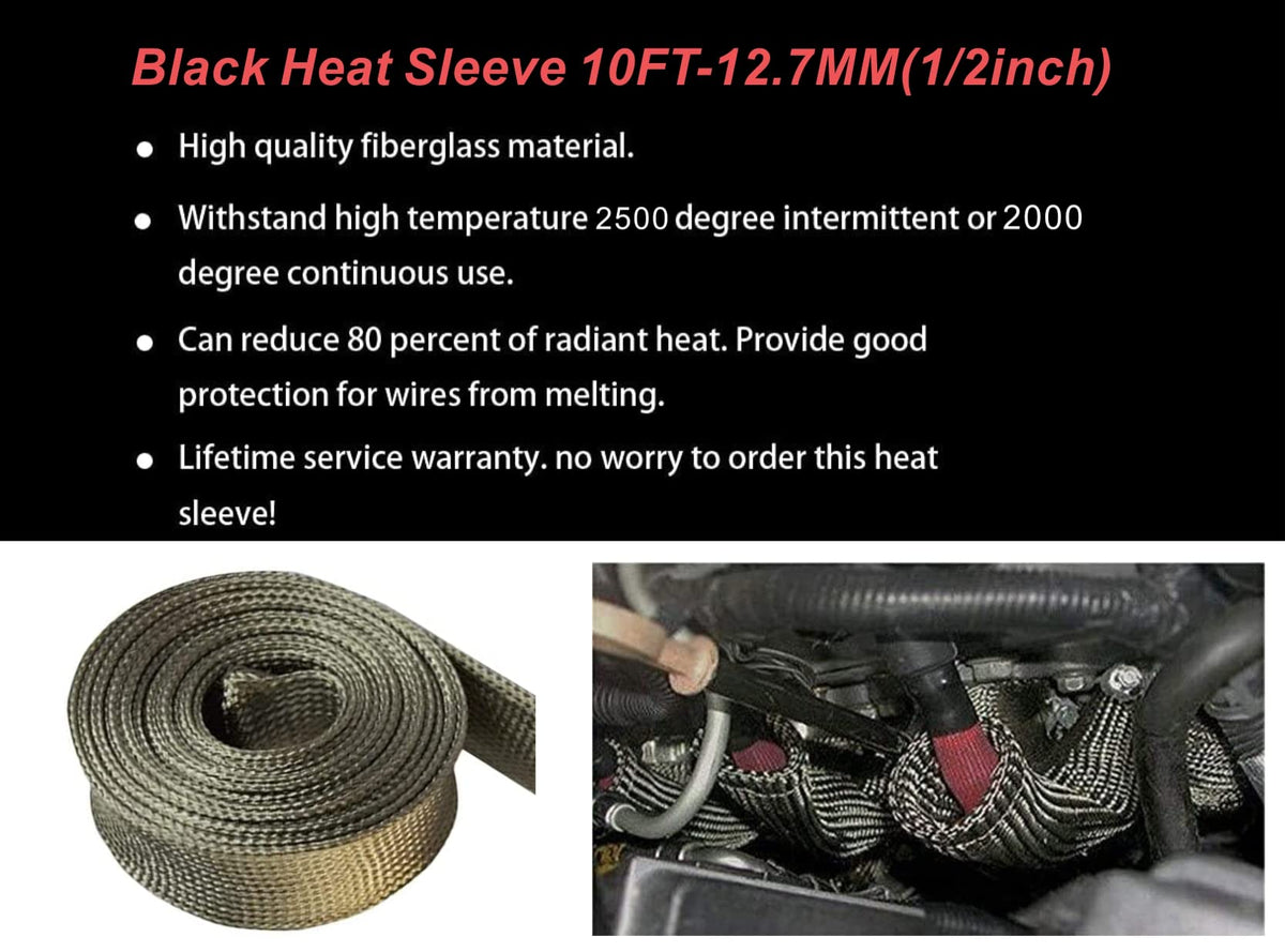 Ummickl sleeve covering a fuel line to prevent vapor lock and damage