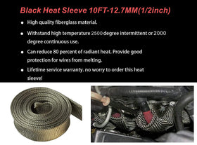 Ummickl sleeve covering a fuel line to prevent vapor lock and damage