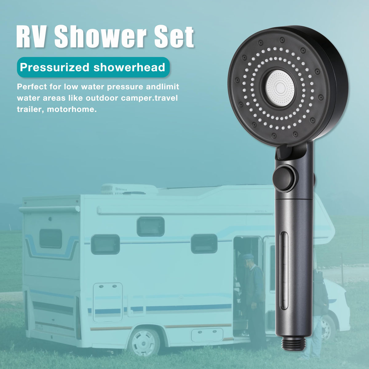 Umyder adhesive bracket mounted on RV wall offering drill-free installation