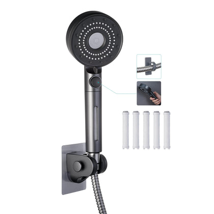 Umyder front view shower head showing compact design and easy grip benefit