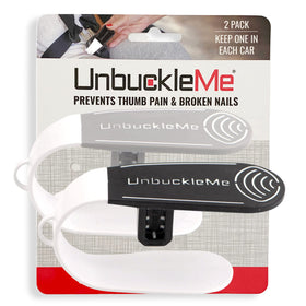 UnbuckleMe front pack showing two colors and clear labeling for convenience