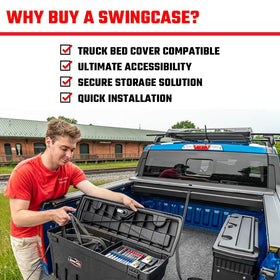 UnderCover installed beside tonneau cover demonstrating compatible clearance