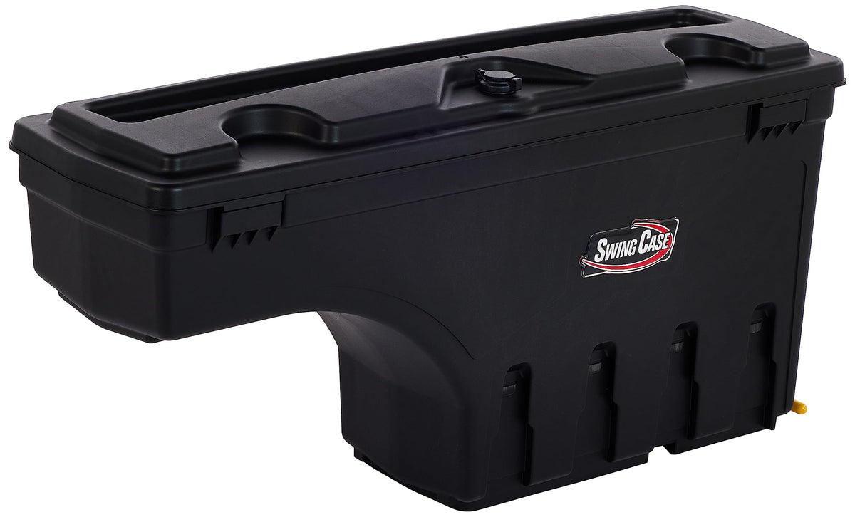 UNDERCOVER SwingCase locked over wheel well to preserve bed space