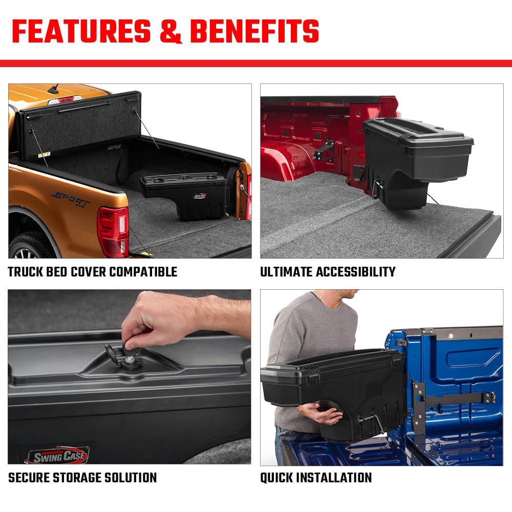UNDERCOVER SwingCase lid lock close-up showing keyed security and theft deterrent