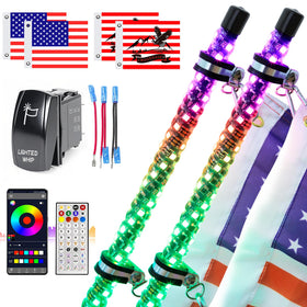 UNI-SHINE front packaging showing both 4ft LED whips and accessories for quick setup