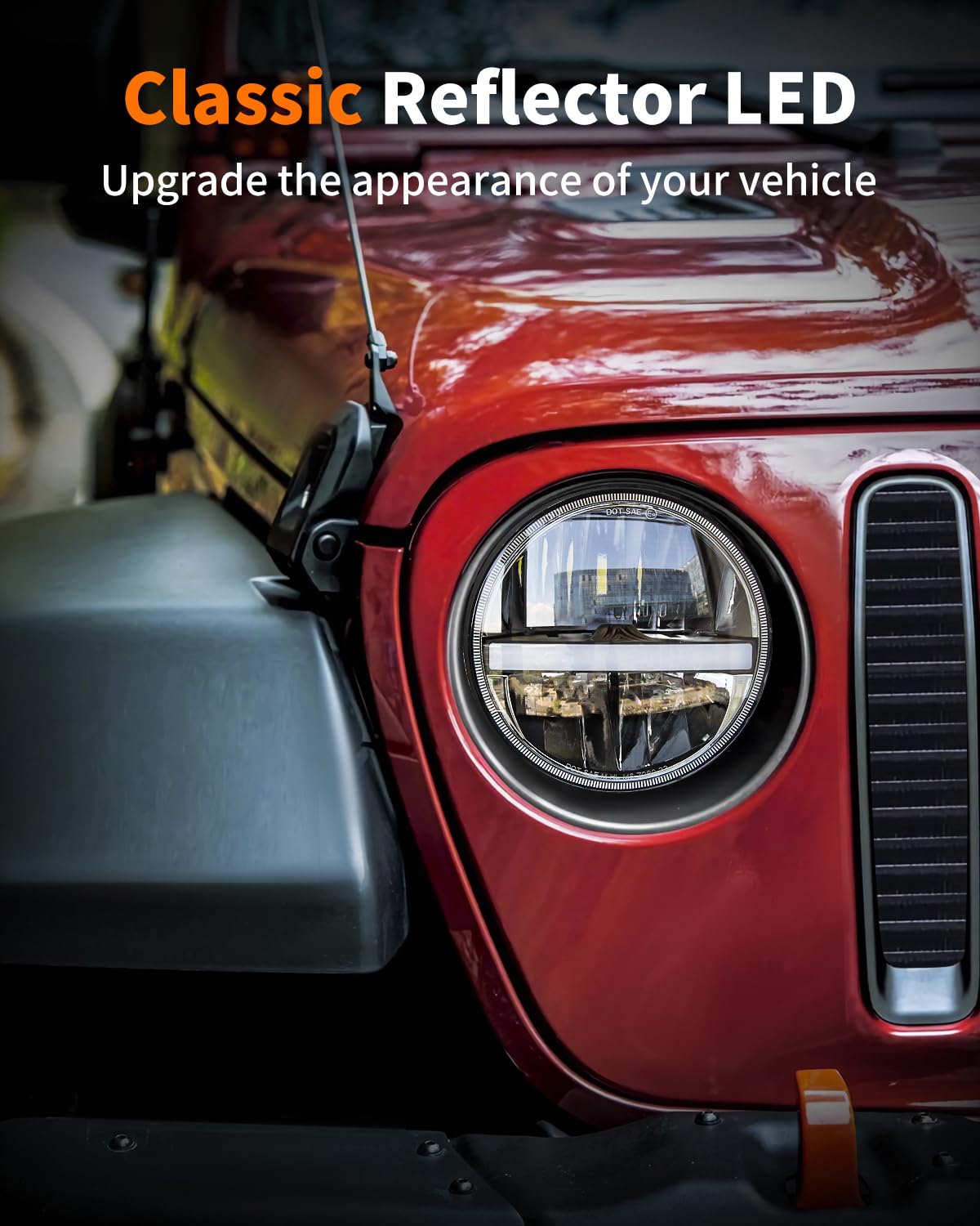 UNI-SHINE side profile highlighting slim housing and durable construction benefits