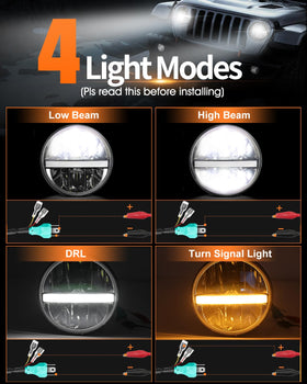 UNI-SHINE close-up of LED reflector showing focused beam pattern for safer driving