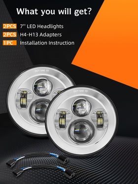 UNI-SHINE close-up of LED lens showing clear optics for improved road visibility