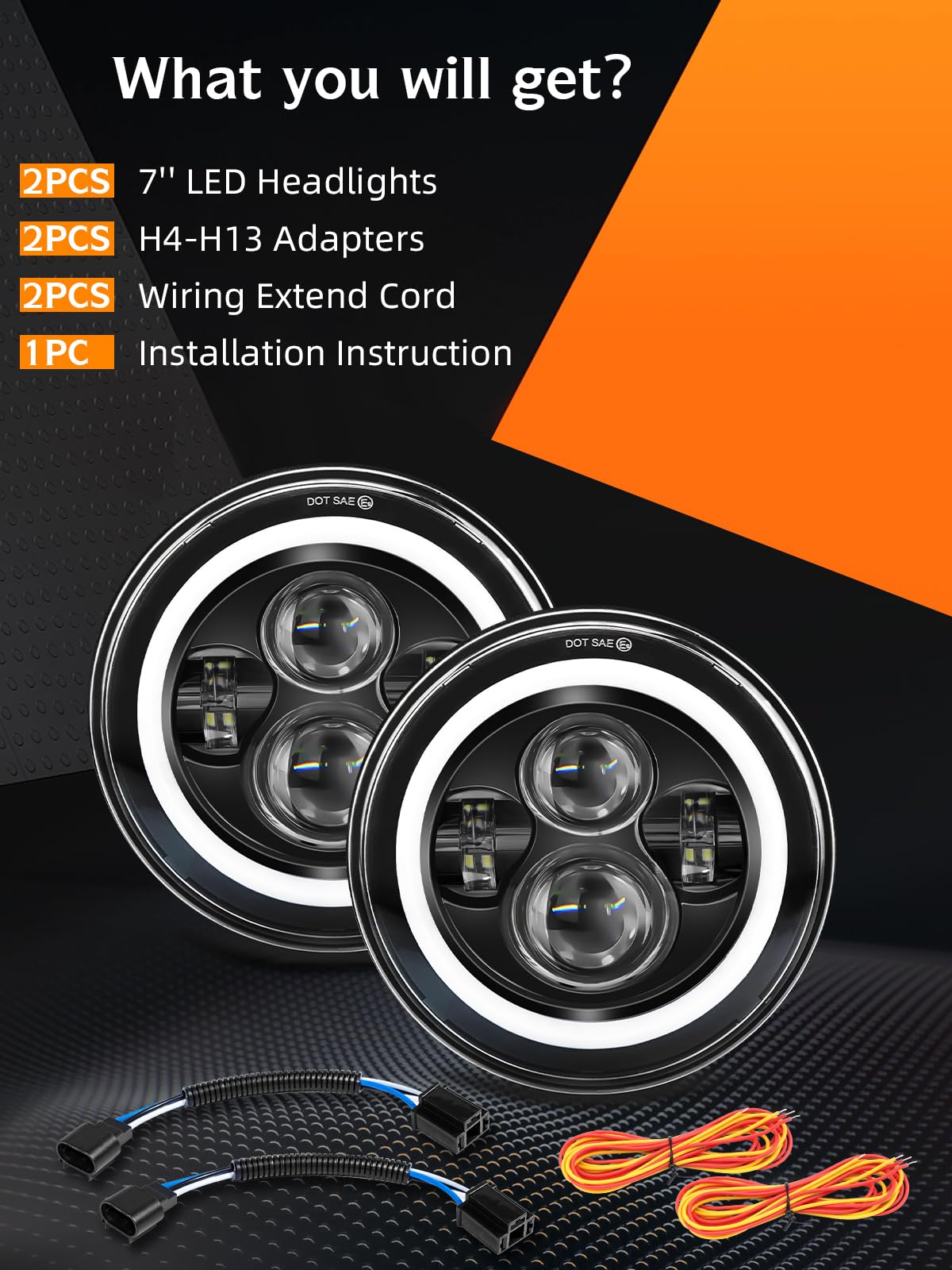 UNI-SHINE night drive beam pattern proving bright, focused roadway illumination