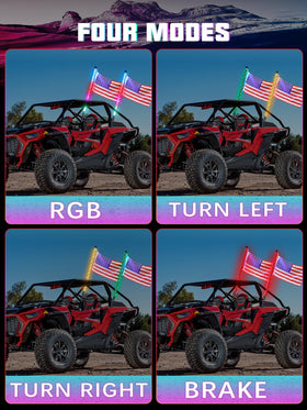 UNI-SHINE mounted on a UTV demonstrating increased visibility during off-road use