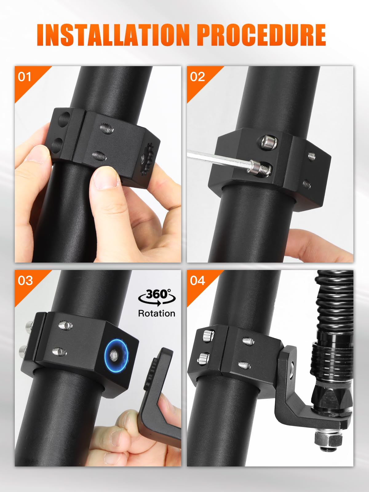 UNI-SHINE size comparison with a ruler showing compact, lightweight design